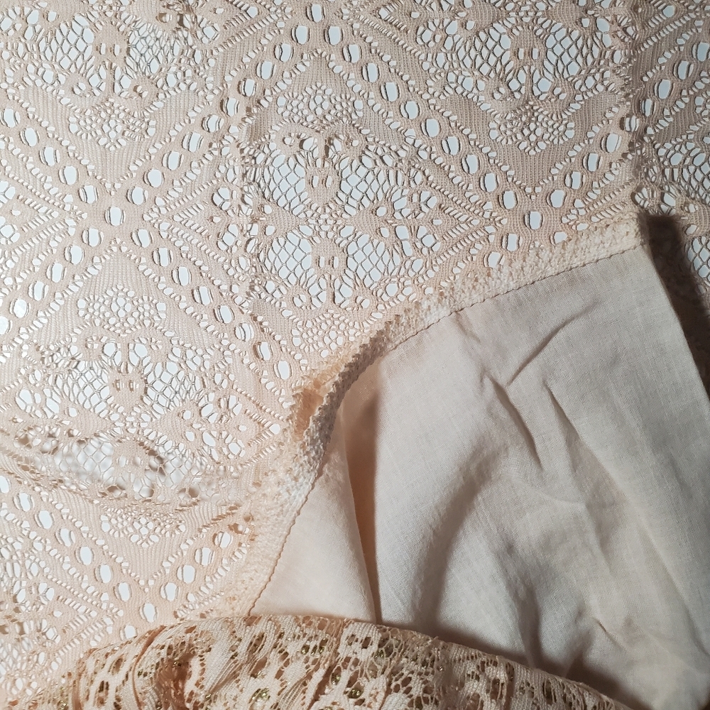 ANTHROPOLOGIE by Queen & Palm Maxima Lace Skirt Embroider Waist, Side Tassles XS - Picture 13 of 15